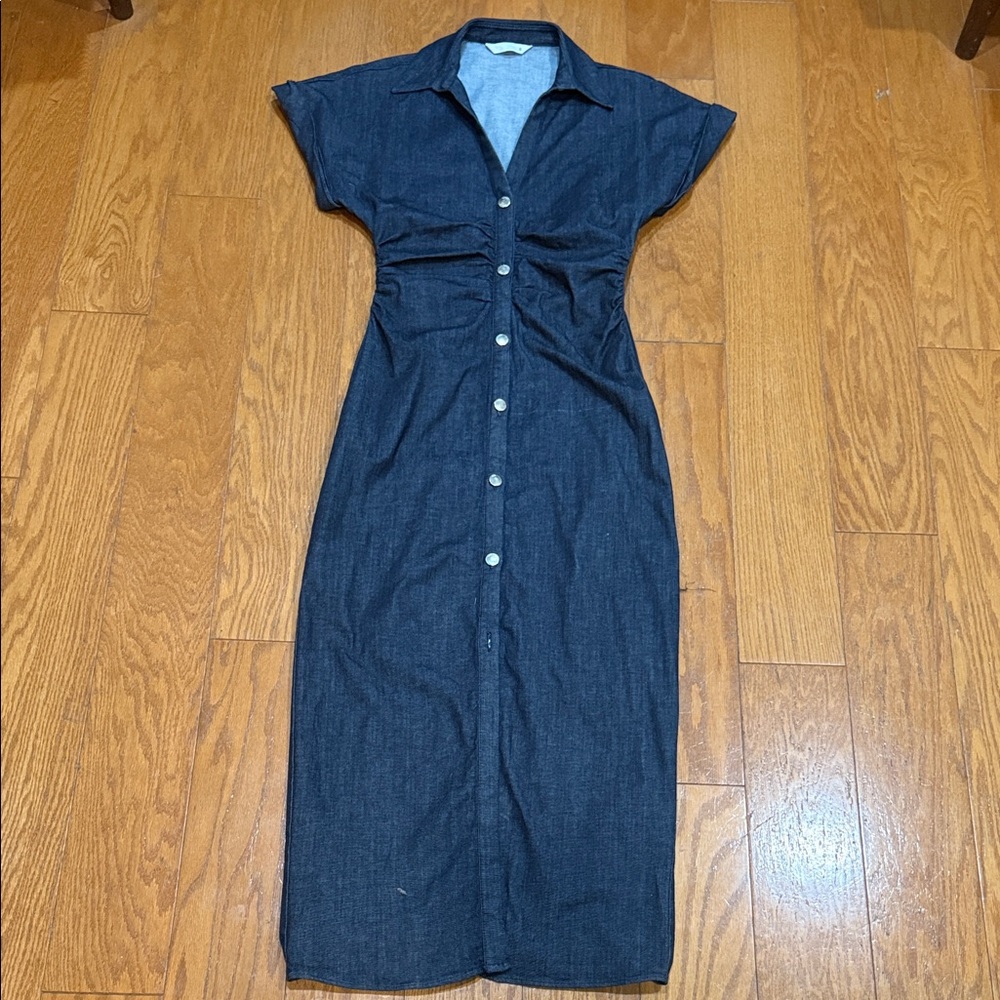 Zara Sz M Super Stretch Denim Dress!